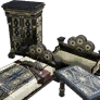 Volcanic Rock Decorated Furniture Set