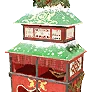 Christmas Decorated Bookshelf