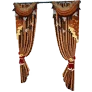[Spooky Halloween] Tab Eerie Pumpkin-colored Curtain