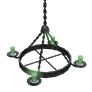 Tin Beeswax Chandelier (Green)