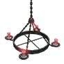 Tin Beeswax Chandelier (Red)