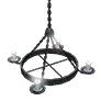 Tin Beeswax Chandelier (White)