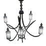 Copper Beeswax Chandelier (White)
