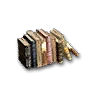 Bookshelf with Knowledge on Timber