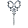 [Halloween] Bloodstained Silver Scissor Wall Decor