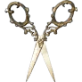[Halloween] Blood-soaked Gold Scissor Wall Decor