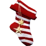 Sweet Striped Stocking Wall Decor