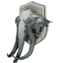 Stuffed Rock Elephant Head