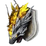 Stuffed Golden Leaf Snake Head