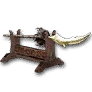 Fighter's Black-Plume Spear Ornament
