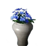 Blue Mist Flower Porcelain Vase