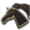 Horse Emblem: Braided Black-Maned Brown Horse