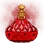 Glass Bottle Shaped From a Witch's Red Lips