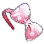 [Shai] Pink Polka-Dot Hair Bow
